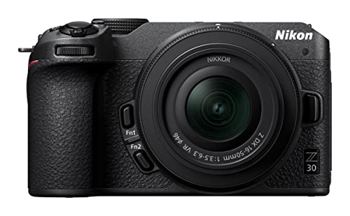 Nikon Z 30 Kit DX 16-50 mm 1:3.5-6.3 VR (20,9 MP, 11 Bilder pro Sekunde, Hybrid-AF mit Fokus-Assistent, ISO 100-51.200, 4K UHD Video mit bis zu 125 Minuten Länge) Schwarz – Bild 3