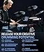 ALLSET 700 Professional Electric Drum Sets with Mude Mesh Drum Pads, 10