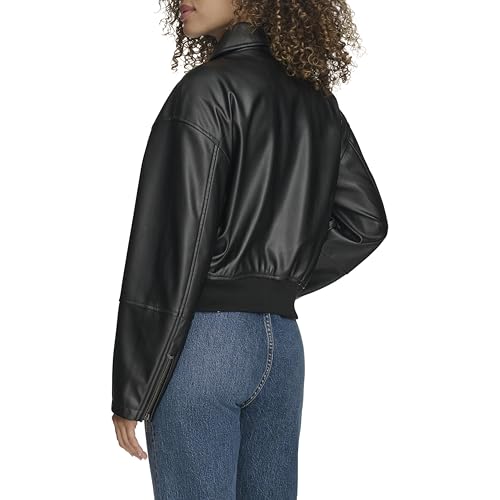 Image of Levi's Women's Faux Leather Bomber With Laydown Collar