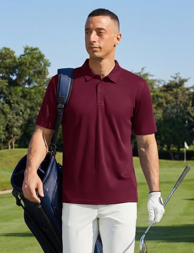 Camisetas Polo para Hombre Cavva, manga corta, secado rápido, transpirable, para golf y deporte, ligera, elástica, con control de humedad, fresca y casual miniatura 2