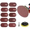 102 PCS Angle Grinder Sanding Discs, 4 Inch Sanding Discs Hook and Loop, Angle Grinder Attachments with M14 Arbor Spindle, 5/16 Inch Round Shank Drill Adapter, 40-800 Grit