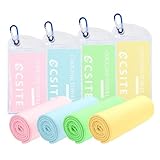 CSITE 4 Pack Cooling Towels (47'x12') for Neck and Face, Ice Towel for Hot Weather, Soft Breathable Chilly Gym Towels, Microfiber Towel for Work Out, Yoga, Running, Camping & More Activities