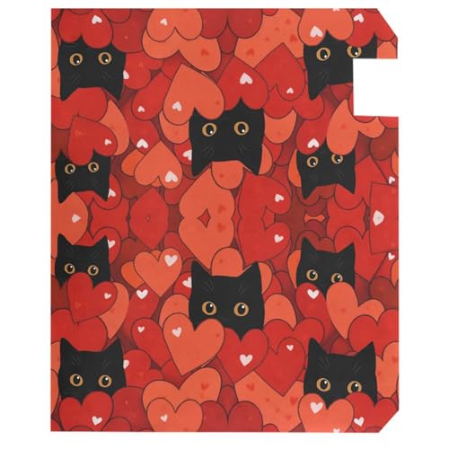 Image of Happy Valentine's Day Red Magnetic Mailbox Covers Love Cats Heart Kitty Mailbox Cover Standard Size Full Magnet Garden Yard Porch Mail Boxes Cover Holiday Decorations 21 inch L x 18 inch W