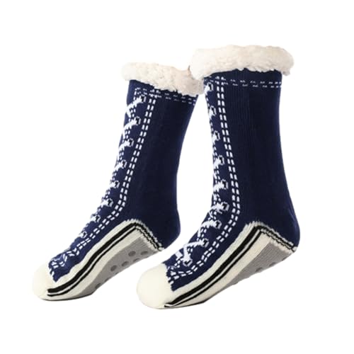 Ultra-Thick Cashmere Slipper Home Socks, Women's Warm, Soft and Non-Slip Christmas Slipper Socks for Home Wear