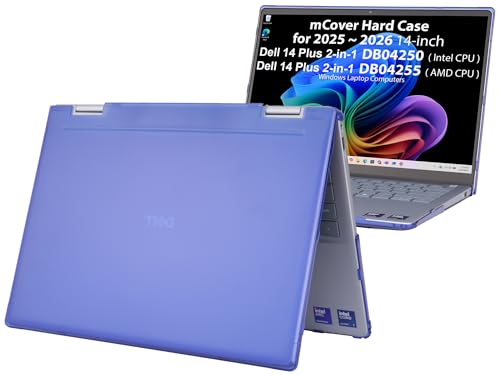 mCover Case ONLY Compatible for 2025-2026 14 Dell 14 Plus 2-in-1 DB04250 / DB04255 Windows Laptop PC (NOT Fitting Any Other Dell Models)- Blue