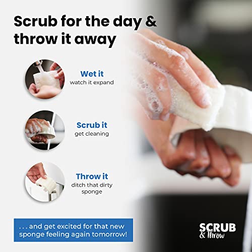 Scrub & Throw Natural Loofah Sponges, Multipurpose Dish Sponges, Non-Scratch Kitchen Sponges, (Pack Of 30) For Cleaning Kitchen, Bathroom, And Household #TOP2