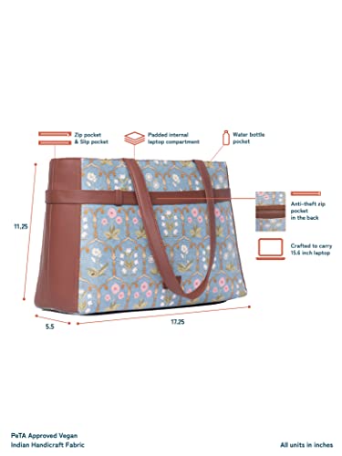 Image of ZOUK Urban Escape Bag | Stylish Vegan with Laptop Compartment, Trolley Sleeve & Anti-Theft Pocket |