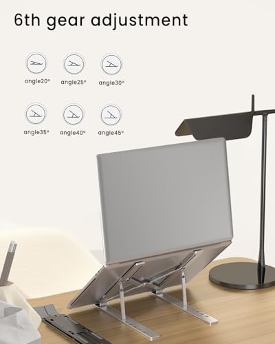 Soporte ajustable de aluminio para portátil negro miniatura 5