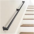 SDNBHT Industrial Stair Railing Metal Hand Rails for Indoor & Outdoor Steps Wall Mount Hand Rails for Indoor Stairs 1.25" Pipe Stair Handrail for Steps Aluminum Staircase Handrail Hand Railing 6ft