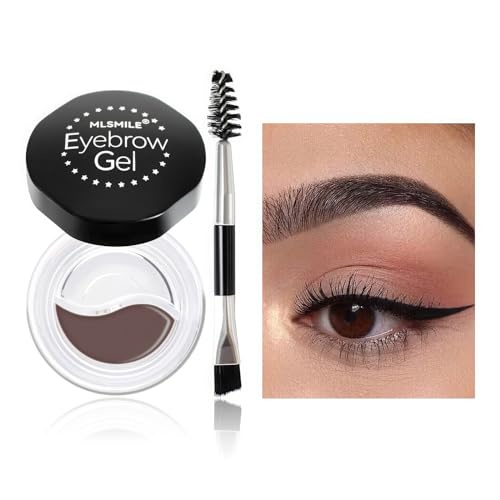 Qwesure Xixi Crema de cejas natural Bicolor VII - Fórmula impermeable con durabilidad a largo plazo | Delineador de ojos y crema de sombra de ojos para cejas naturales #4gris oscuro