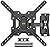 USX MOUNT UL Listed Full Motion TV Mount, Swivel Articulating Tilt TV Wall Mount for 26-65 Inch LED, 4K, Wall Mount Bracket with VESA 400x400mm Up to 77lbs, Perfect Center Design -XMM006-1