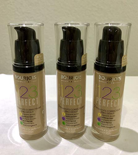 3x Bourjois 123 Perfect Foundation (51 Light Vanilla)