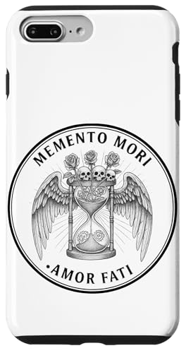 Memento Mori Amor Fati ���̂��鍻���v�X�P���g�� �X�}�z�P�[�X iPhone 7 Plus/8 Plus �p