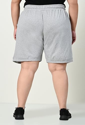 Image of Women's Plus Size Bermunda Shorts | Knee Length Cotton Short | Half Pants for Womens