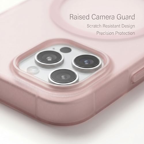 Image of amazon basics Luxury Paper Thin Case Cover for iPhone 15 Pro | Matte Finish | Compatible with magsafe | (Pink, iPhone 15 Pro)