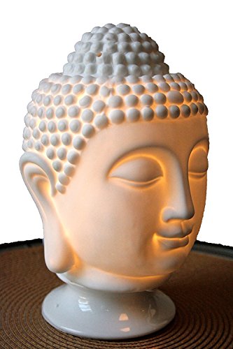 Image of Crazy Sutra Ceramic White Buddha Electric Aroma Oil Diffuser with Pack of 7 Aroma Essential Oil Air Freshener