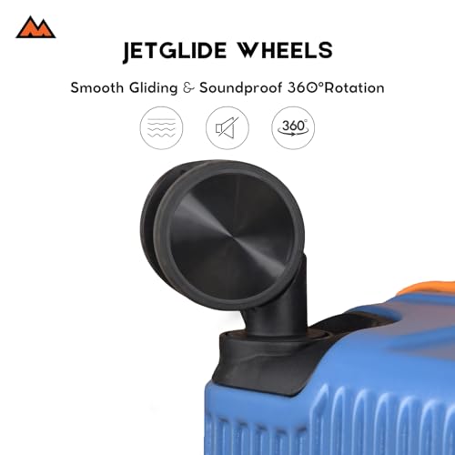 Image of Move-Meant Medium Polycarbonate Hard Shell Glide 66Cm Suitcase 8 Wheels Number Lock Poly Carbonate MAT. Blue for Men & Women | 360 Degree Wheeling System Luggage | Trolley Bags for Travel