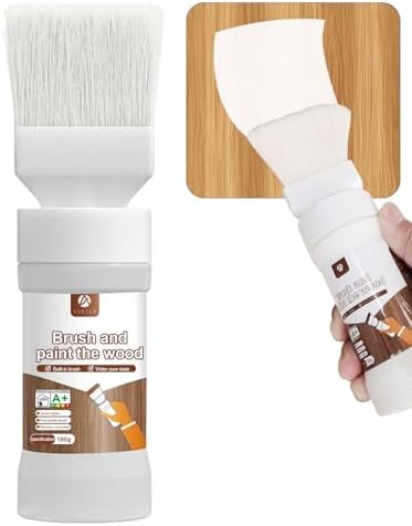 Anirun All-in-One Paint White, Touch-Up Paint for Furniture, Cabinets, Wood, Metal No Sanding, Fast Drying, Water Based Multi Surface, 6.35 oz