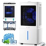 Climatizador Evaporativo Silencioso 25L Sin Tubo con Mando, Garaje