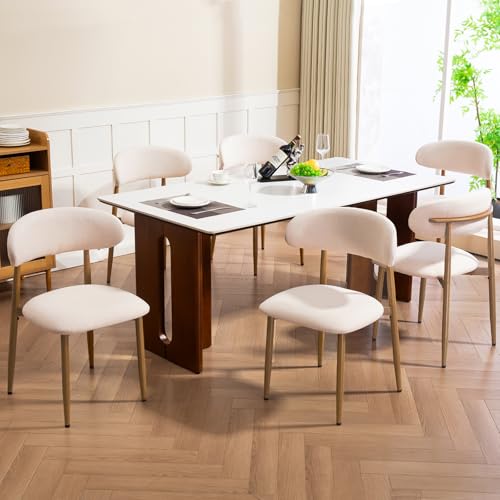 UVV Dining Chairs Set of 6, Metal Kitchen Chairs with