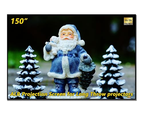 ALR Screen for Standard Throw Projectors (Non-UST), 150 inch ALR Projector Screen Fixed Frame Wall...