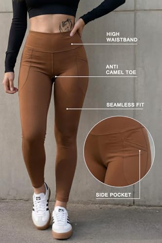 Image of JUNEBERRY Women's Solid Spandex Skinny Fit Activewear Legging | Stretchy, Lightweight & Comfortable for Gym Colors: Black, Navy, Light Grey, Sage, Cocoa, Wine, Mauve.