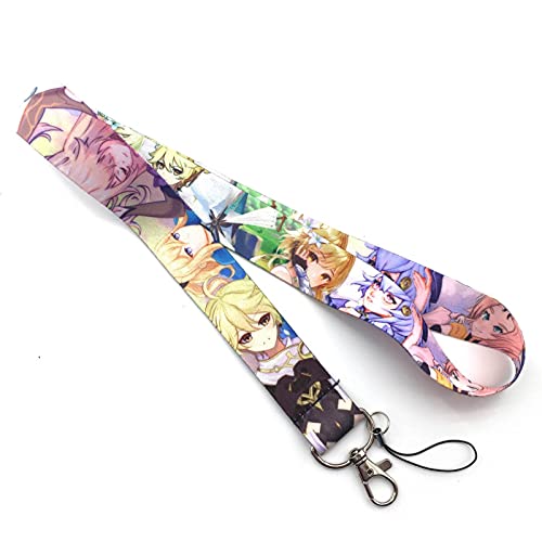 Apehuyuan Genshin Impact Lanyard Key Chain Holder, Neck Strap Lanyard for ID Badges
