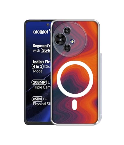 Image of Case Cover for Alcatel V3 Ultra 5G Galaxy Magma Ring Magnetic Ring Design (Not Magnetic Compatible) | UV Printed Soft TPU Shockproof Back Case for Alcatel V3 Ultra 5G