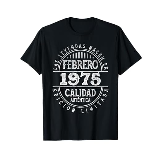 Las Leyendas nacen en Febrero de 1975 - 48 Años Cumpleaños Camiseta