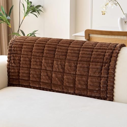 �t�@�[�t�@�[�\�t�@�A�[���J�o�[ 2�Z�b�g, ����~�߃\�t�g�ӂ�ӂ�A�[�����X�g�v���e�N�^�[ �J�E�`�p, �V�N�y�b�g�Ή��Ƌ�J�o�[, �Z�N�V���i�����r���O���[���p�X���b�v�J�o�[(Brown 2 PCS,24x36 in(60x90 cm))