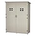 Produktbild Outsunny Gartenschrank Holz Geräteschuppen Gerätehaus Geräteschrank Pultdach Garten Grau 127,5x50x164cm
