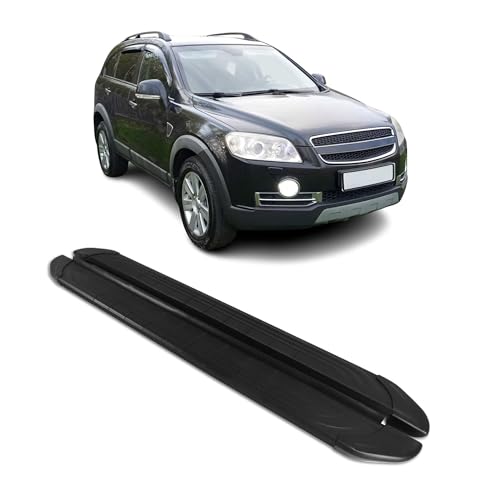 OMAC Trittbretter Seitenschweller kompatibel mit Chevrolet Captiva 2006-2019 Aluminium Schwarz OMAC Trittbretter Seitenschweller kompatibel mit Chevrolet Captiva 2006-2019 Aluminium Schwarz