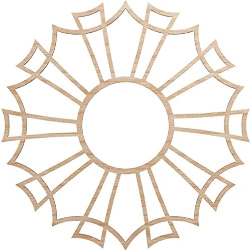Image of Ekena Millwork 18 inchOD x 6 3 /8 inchID x 1 /4 inchT Augustus Wood Fretwork Pierced Ceiling Medallion, Alder