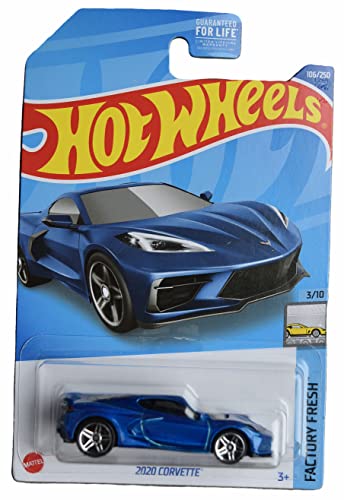 Hot Wheels 2020 Corvette azul a escala 1:64 miniatura 1