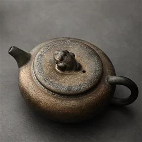 Artisan Zisha Ceramic Kettle, Vintage Afternoon Tea Set with Hand Ewer and Small Tea Brewing Device in Japanese Style