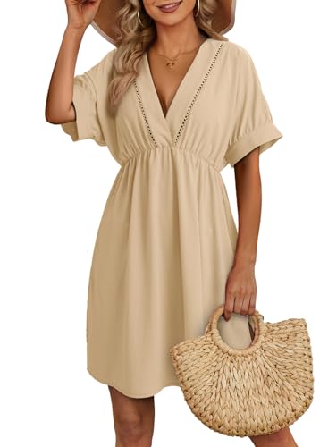 Dokotoo Cover Ups for Swimwear Women Hollow Out V Neck
