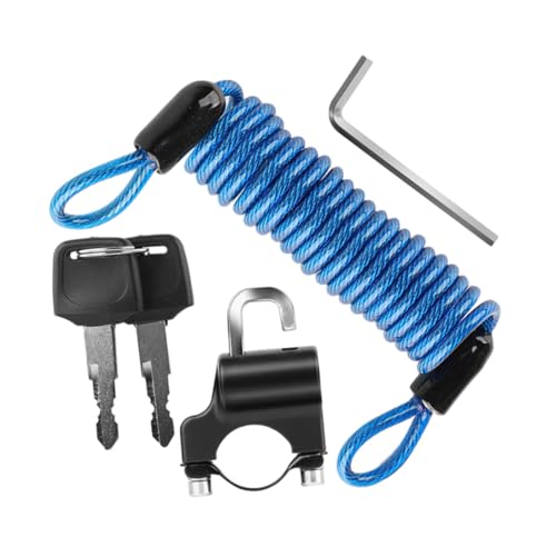 GANAZONO アルミ合製強化ワイヤーロック付きバイクヘルメット防犯錠 多対応 自転車 オートバイ用盗難防止ロック