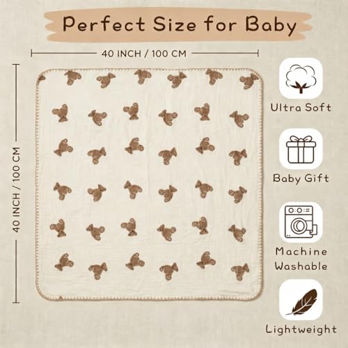 3-Piece Cotton Baby Blanket DROPS TO - image 7