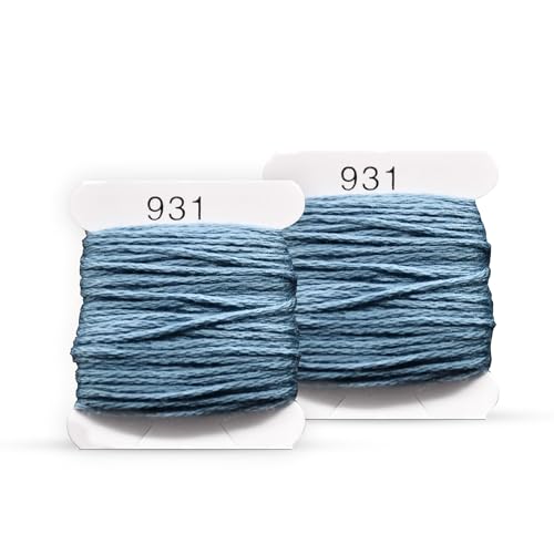 Image of Embroidery Floss Kit and Refills - Cotton Threads - DMC Color Coding for Cross Stitch, String Crafts, Friendship Bracelets