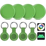 Android Smart Tracker Tag, 4 Pack Air Tracker Tag Buscador de Objetos Bluetooth Funciona con Buscar Google,SmartTag Tracker Localizador Bluetooth, Rastreador para Llaves, Cartera, Equipaje