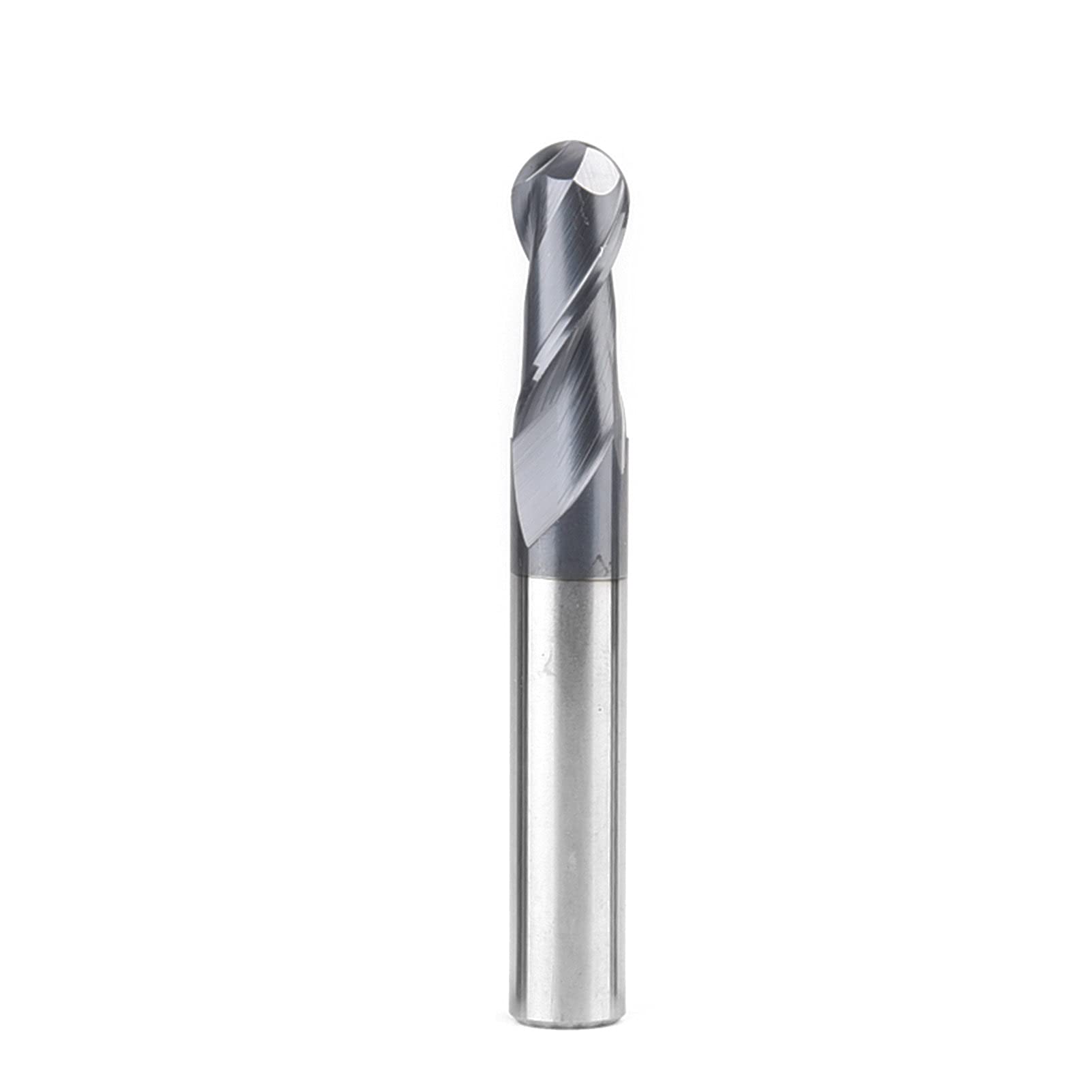 SUOFEILAIMU-PHONE CASE Metal HRC50 2 Flutes Ball Nose End Mill Tungsten Carbide Cutter CNC Router Bit Cutting Tools R0.5 1mm 2mm 3mm 4mm 6mm (Cutting Edge Diameter : 1pcs, Dimensions : R2X4DX50L 2T)
