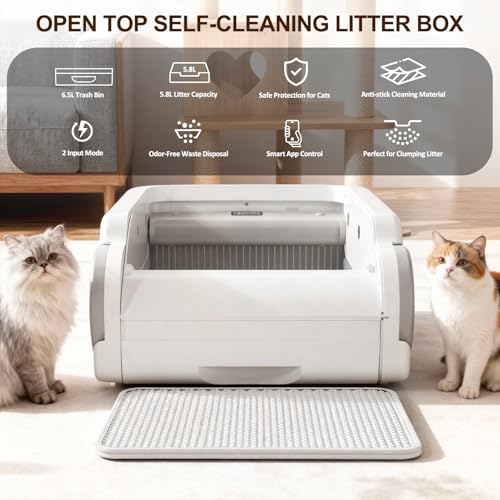 Cosmillio Open Top Automatic Litter Box with Smart App Control — view 7