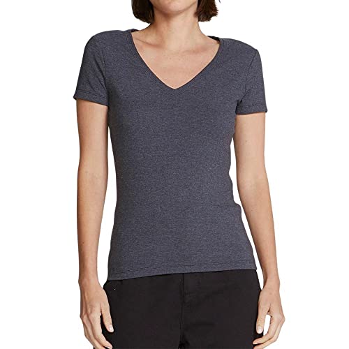 Camiseta Hering básica decote V Feminino, Off white, XG