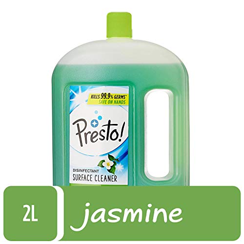 Image of Amazon Brand - Presto! Dish Wash Gel - 2 L (Lime) and Amazon Brand - Presto! Disinfectant Surface /Floor Cleaner - 2 L (Jasmine)