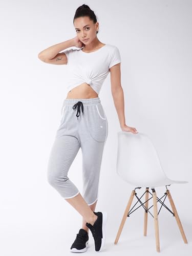 Image of Modeve Women Striped Cotton Blend Capri