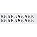 Brady 9712-5, 97032 97 Series Indoor/Outdoor Number and Letter, (Pack of 50 Cards)