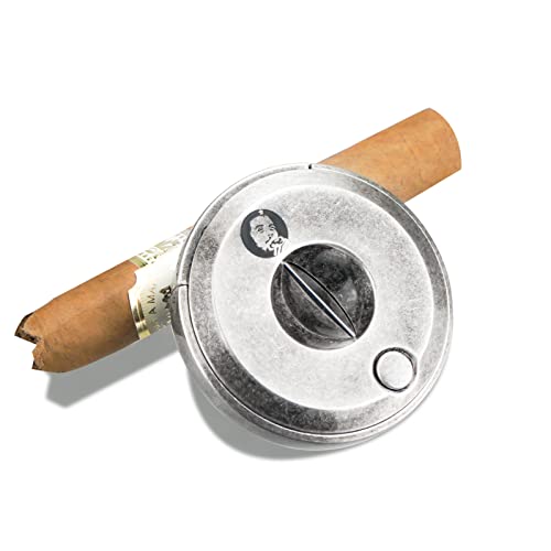 V Cut Cigar Cutter Stainless Steel Blade Cigar Guillotine Cigar Cutter with Gift Box(Silver) - Image 4