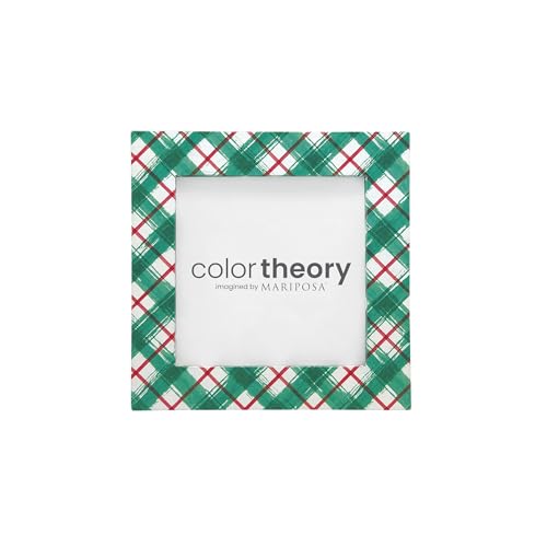 MARIPOSA GREEN AND RED PLAID 4X4 FRAME | GREEN | BRILLANTE | FRAMES | DECORATIVE PHOTO FRAMES | PAPER | HANDMADE IN MEXICO