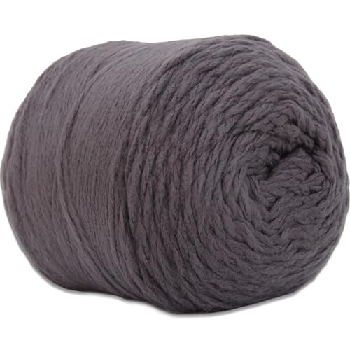 Image of ThreadArt Chunky Yarn Cake for Crochet #6, 300g /316 Yds, Asphalt Grey 03 | Soft super bulky #6 acrylic yarn cake for blankets, scarves, hats, crochet and knitting. Big 300g cake is machine washable.