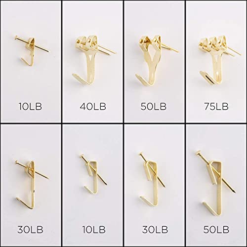Image of Lilianos 220 Pcs Picture Hangers Kit Frame Hanging Hooks Hardware with Hooks Nails Hanging Wire Sawtooth D Ring and Screw Eyes